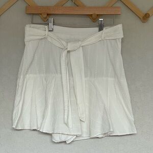 Impeccable Pig White Cotton Mini Skort